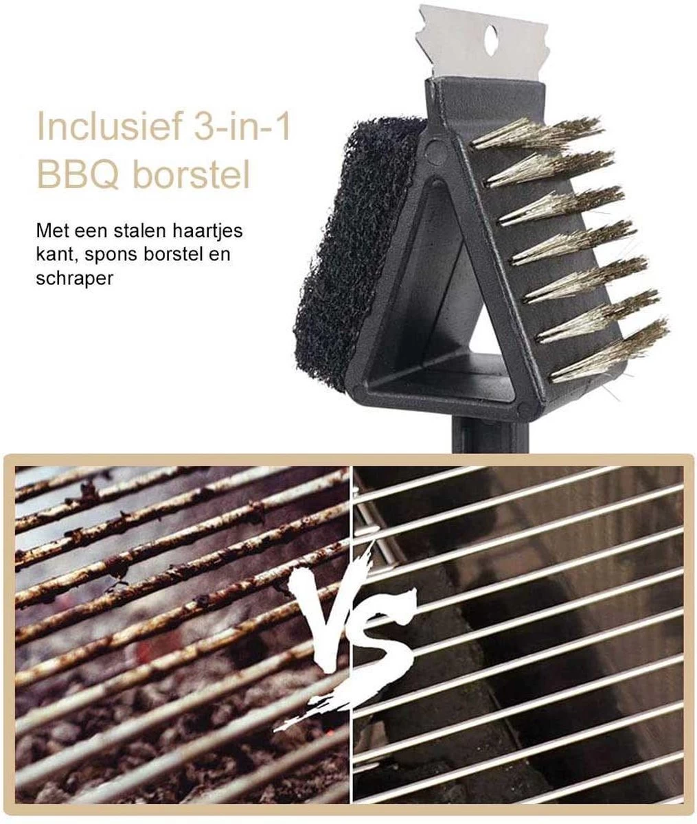 BBQ Aansteker Inclusief 3-in-1 BBQ Borstel - Looftlighter - One Minute Lighter - Elektrische BBQ Aansteker - BBQ Starter - BBQ Accessoires - Afbeelding 6