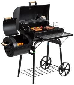 El Fuego Dakota - Barbecue - Smoker - Zwart - Grilloppervlak 66 X 41 Cm - Afmeting 132,5 X 66 X 122 Cm