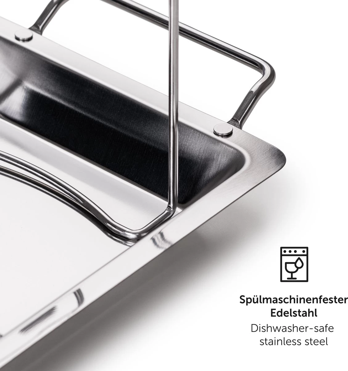 Blumtal BBQ Rek - Robuuste Roestvrijstalen Kippenpoot Rek - Voor 12 Poten - Kippengrillstandaard - Vaatwasmachinebestendig - Afbeelding 5