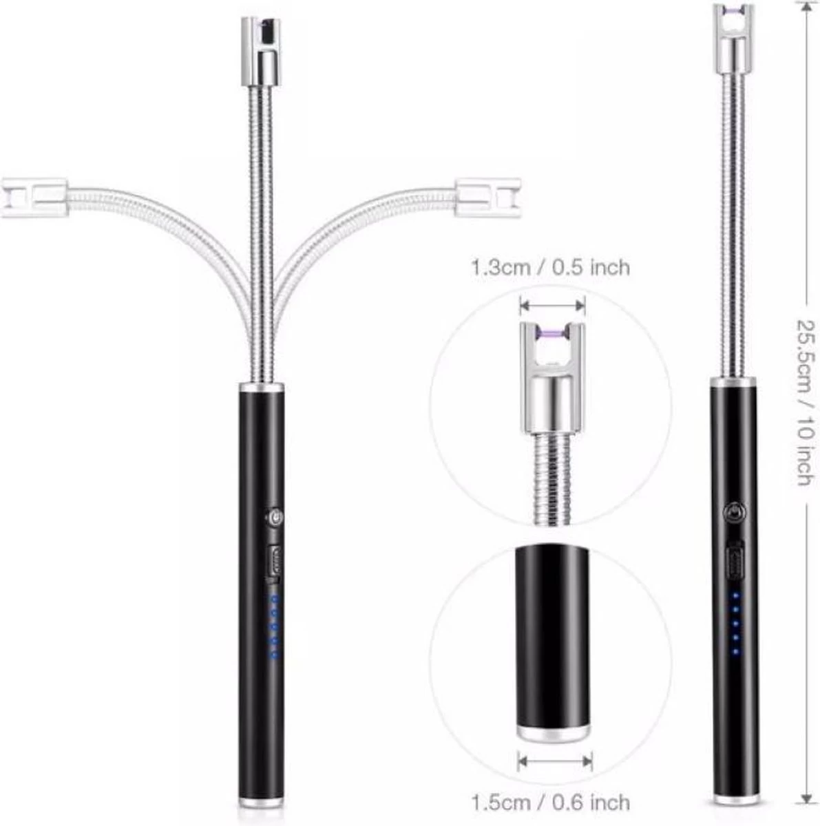 Arc Flexibele Elektrische Plasma Aansteker Voor Keuken, Kaars Of Bbq. Oplaadbaar Via USB - Afbeelding 3