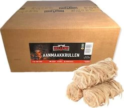 GrillKing Houtwol Aanmaakkrullen Premium - Ca. 420 Stuks 5kg FSC® Voordeeldoos - Aanmaakwokkels -lange Brandduur - BBQ & Haard