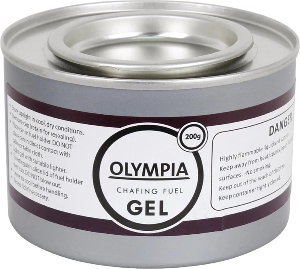 Olympia Brandpasta Gel In Blikjes A 200 Gram (6 Stuks) - Bio-ethanol Brandgel