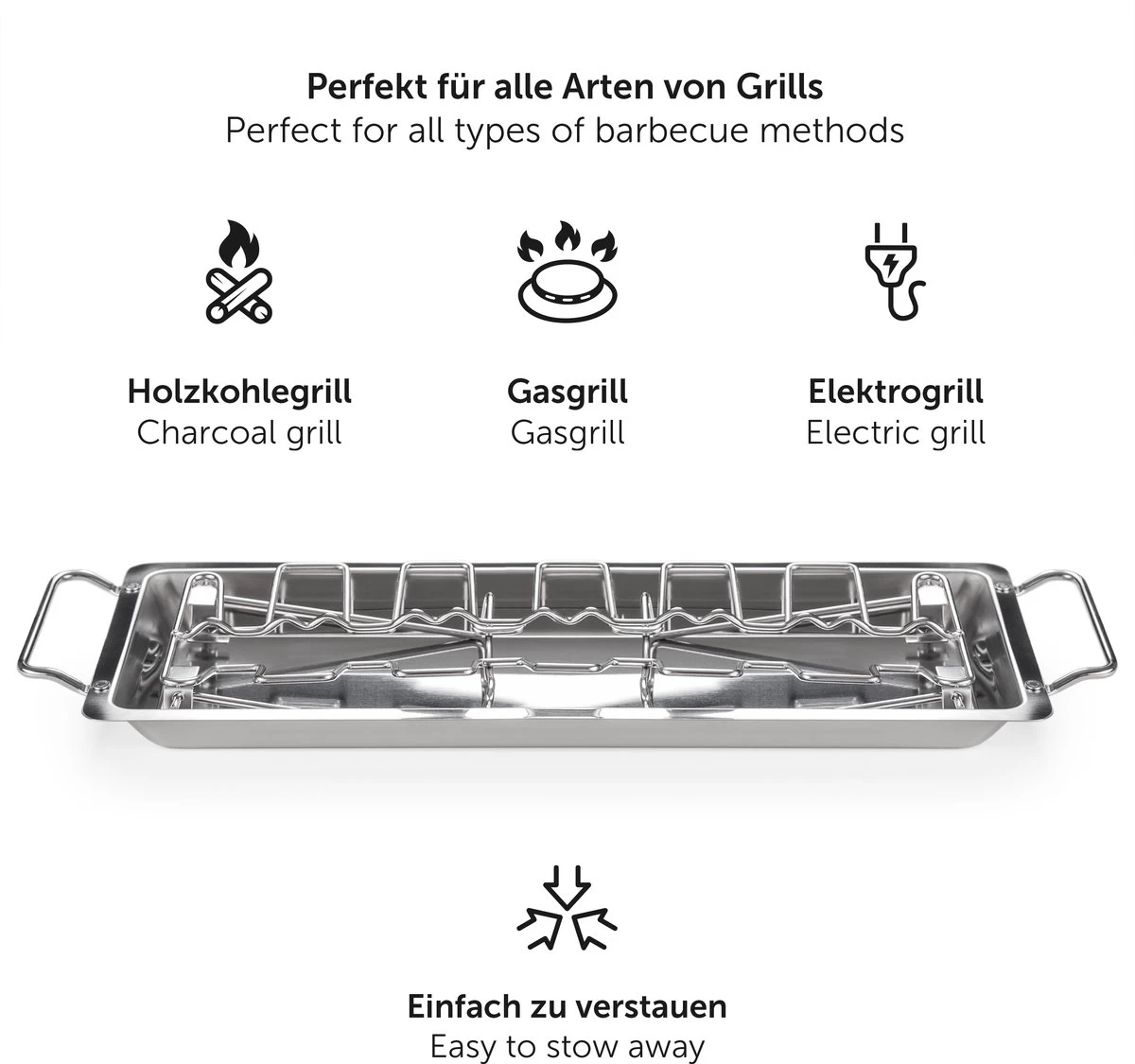 Blumtal BBQ Rek - Robuuste Roestvrijstalen Kippenpoot Rek - Voor 12 Poten - Kippengrillstandaard - Vaatwasmachinebestendig - Afbeelding 3