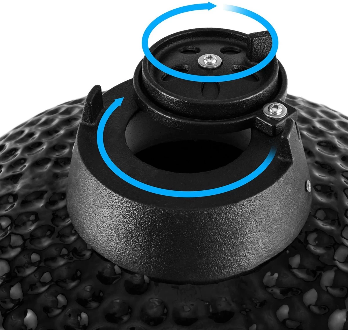 Patton - Kamado 21" - Premium Black - Keramische Barbecue - Incl. Bluetooth Kerntemperatuurmeter - LED Verlichting - Large - Compleet - Zwart - Afbeelding 16