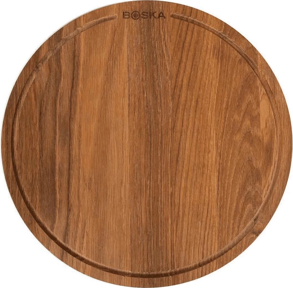 Boska Pizzaplank Friends L - BBQ Accessoires - Eikenhout - Handige Opvanggeul - Ø 34 Cm - Afbeelding 2