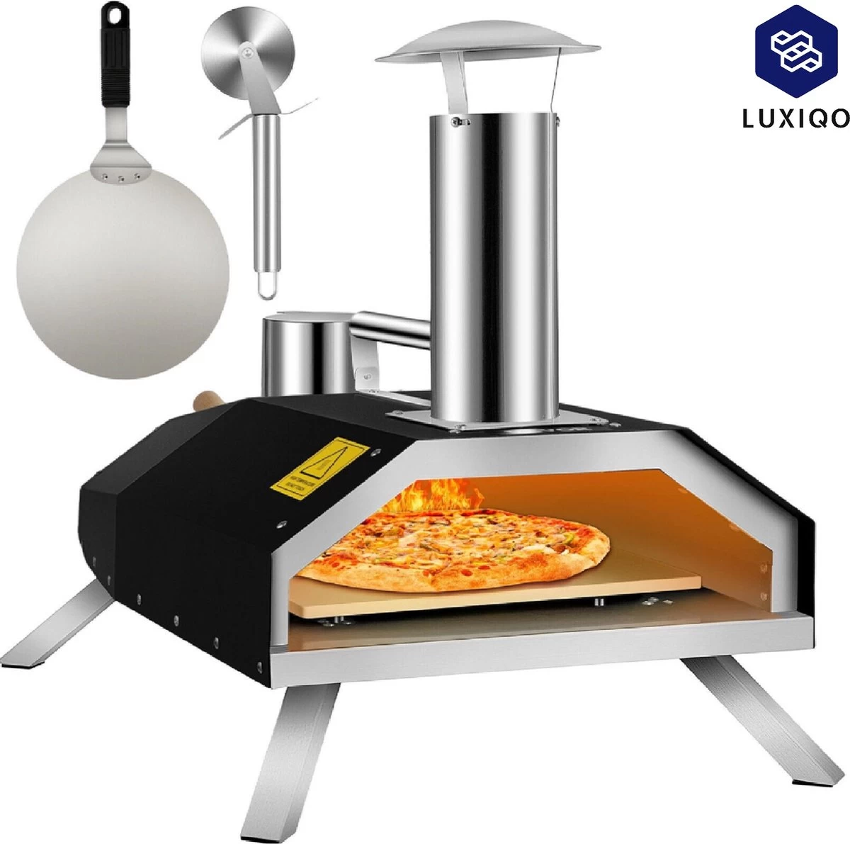 Vevor® Pizza Oven - Professionele Pizza Oven - Buitenkeuken - Pizza Gourmet - Barbecue - RVS - Tot 600°C - Met Draagtas - Afbeelding 6