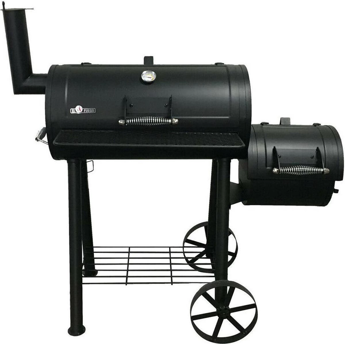 Fire Beam Houtskool Barbecue - Grilloppervlak (LxB) 35 X 66 Cm - Smoker - Zwart - Afbeelding 8