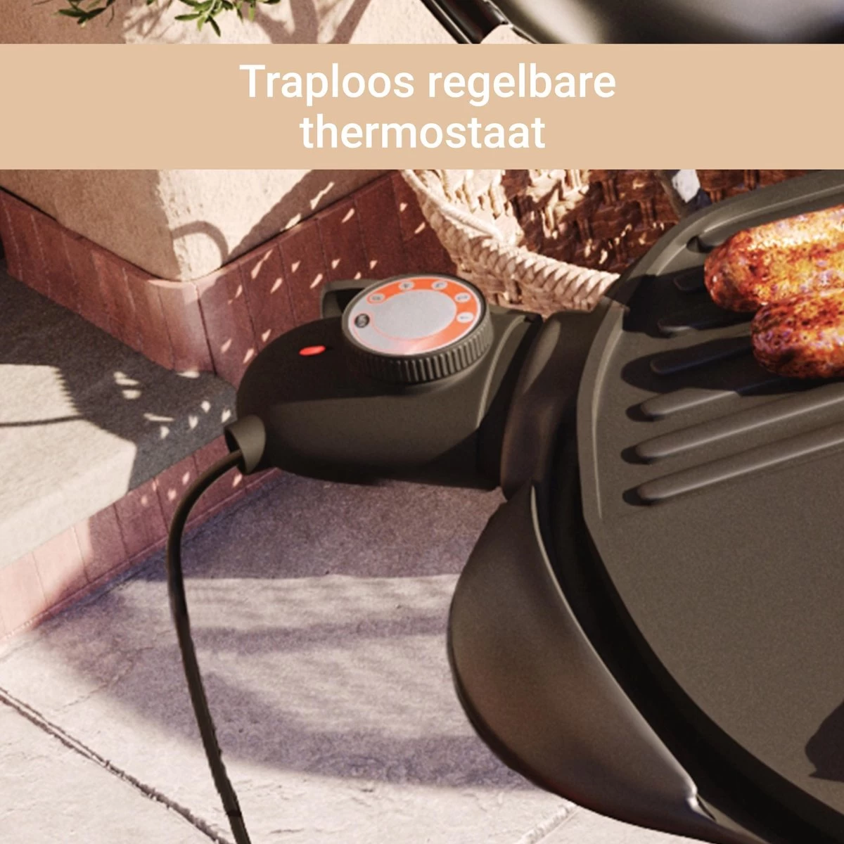 SUNTEC Elektrische BBQ 9493 - Geschikt Voor Buiten Als Tafelbarbecue Of Staande Barbecue - Barbecue Voor Balkon, Terras, Tuin En Camping - Elektrisch Barbecueën Met Max. 2400 Watt - Mobiel Onderstel - Afbeelding 4