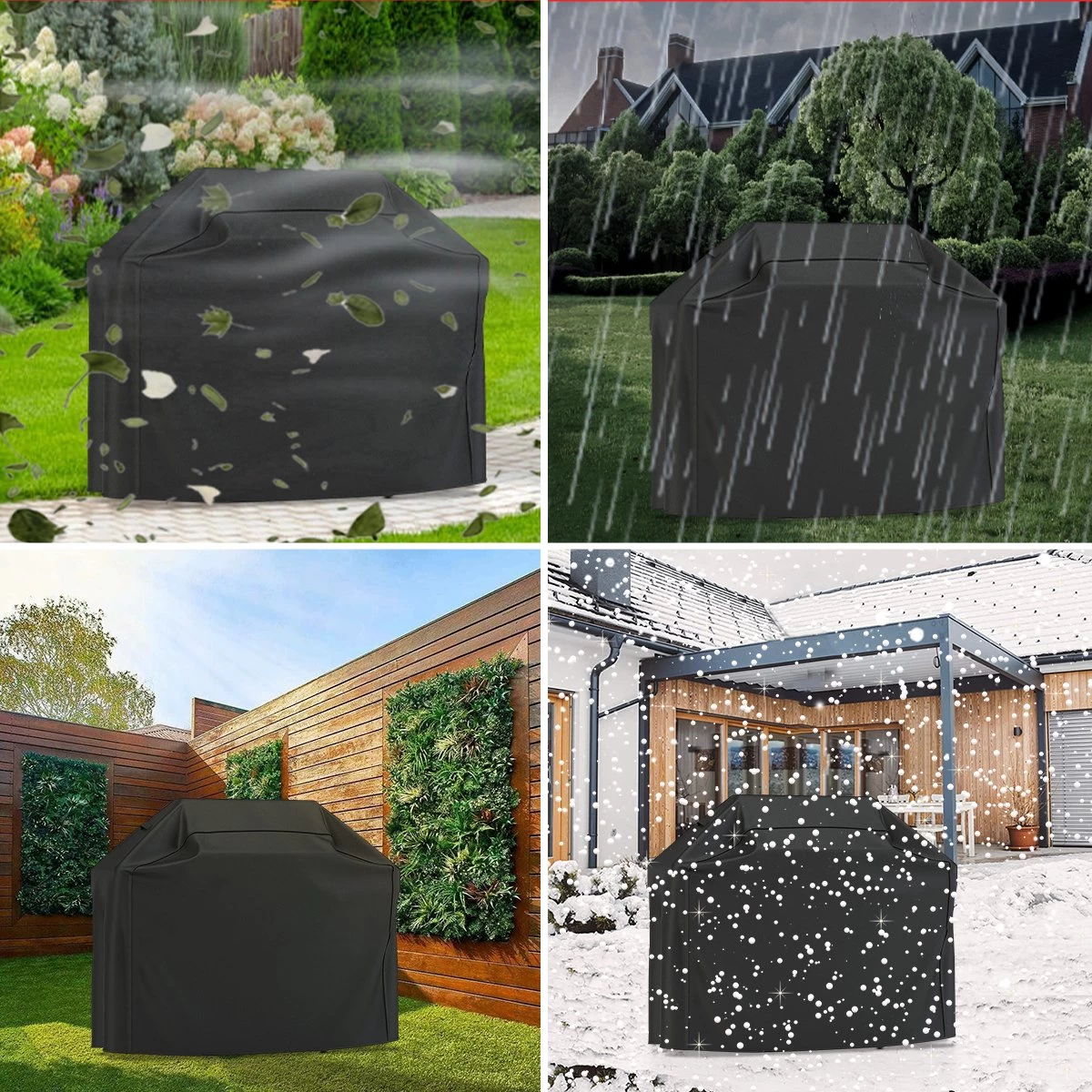 GrillX Barbecue Hoes - 145 X 61 X 117cm - BBQ Hoes Waterdicht - Beschermhoes Inclusief Trekkoord - BBQ Accesoires - Afbeelding 5