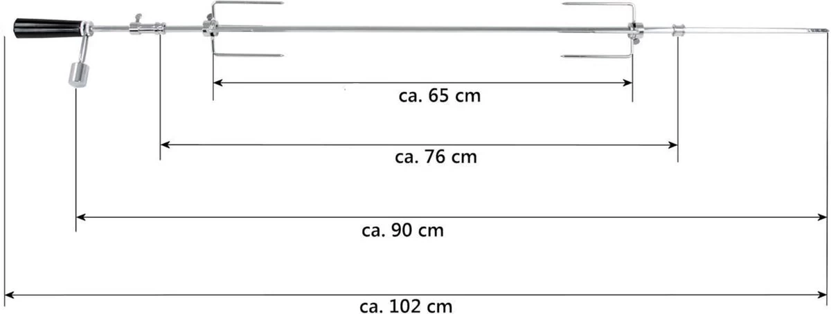 BBQNovation Elektrisch Draaispit Deluxe Met Extra Lang RVS Spit Geschikt Voor Meeste GAS BBQ's - Afbeelding 6