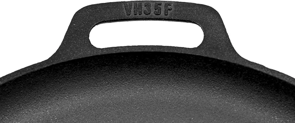 Valhal Outdoor Skillet / Plancha / Koekenpan - Gietijzer - Diameter 35cm, Twee Handvatten, VH35F - Afbeelding 5