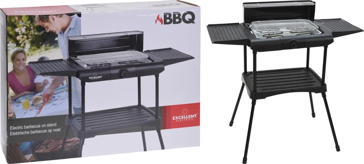 Excellent Electrics Elektrische Barbecue - Grilloppervlak (LxB) 36x24 Cm - 2000W - Zwart - Afbeelding 9
