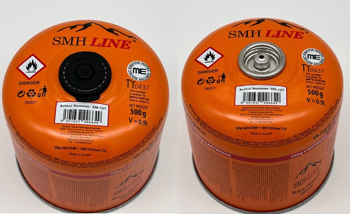 SMH LINE® Gascartridge - 12x 500g - Gascartouche - Easy Clic Cartouche - Afbeelding 3