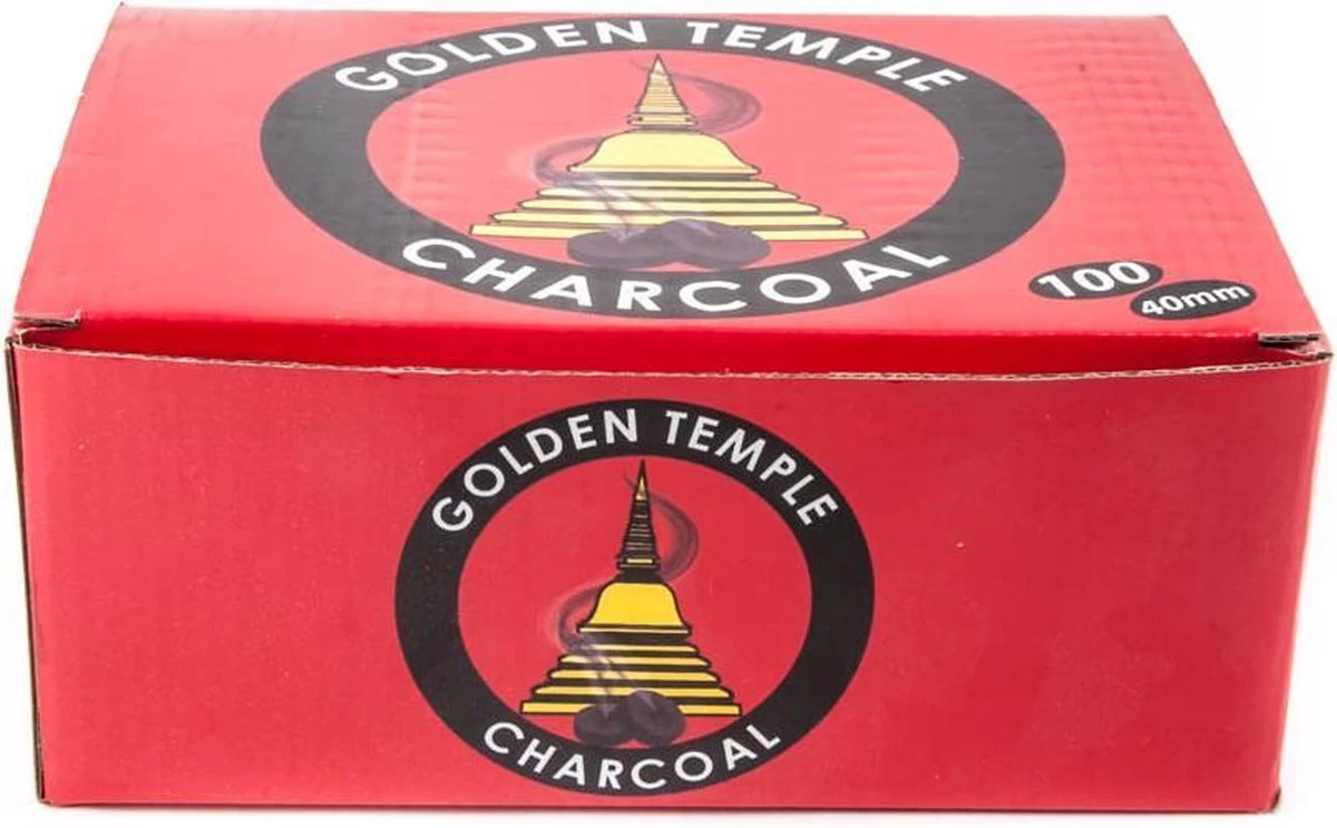 Houtskool Tabletten - Golden Temple - 3.3cm - 100 Stuks - Afbeelding 2