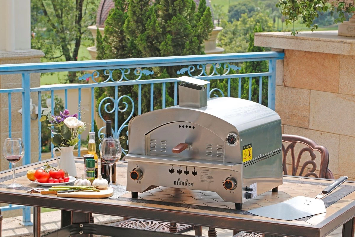 Bighorn Outdoor Edelstaal Gas Pizza Oven - Draagbare Gas Barbecue - Edelstaal -Model SRGG20001 - Afbeelding 11