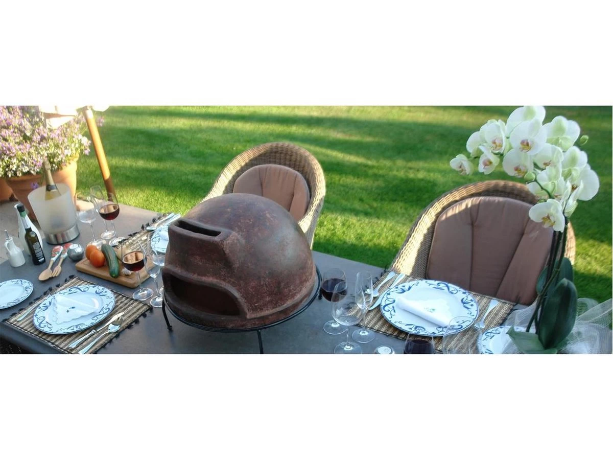 Sol-y-Yo Houtgestookte Toscaanse Stenen Pizza Oven 52CM - Afbeelding 4