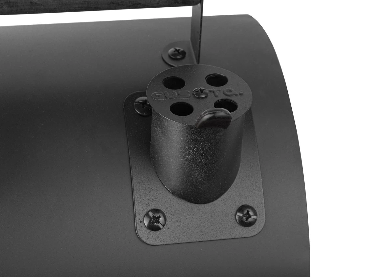 Gusta Barbecue Grill En Smoker - Grilloppervlak (LxB) 22 X 18 Cm - Met Thermometer - Zwart - Afbeelding 3