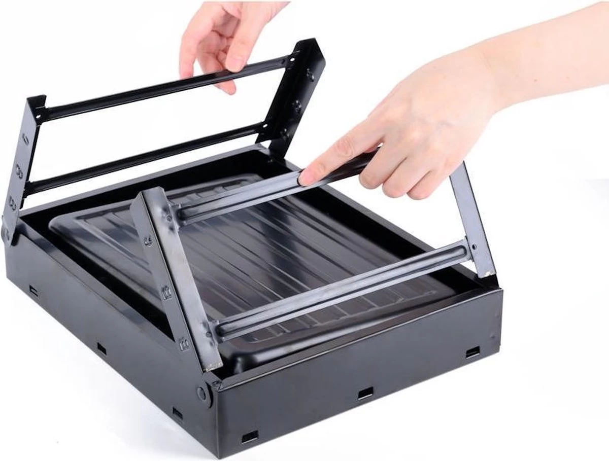 Merkloos Decopatent® Portable Houtskool BBQ - Barbecue - Inklapbaar - Barbecue Houtskool - Tafel Grill - Camping - Strand - Festival - Park - Afbeelding 7