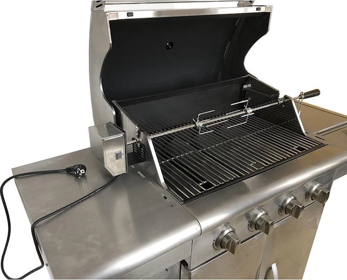 BBQNovation Elektrisch Draaispit Deluxe Met Extra Lang RVS Spit Geschikt Voor Meeste GAS BBQ's - Afbeelding 4
