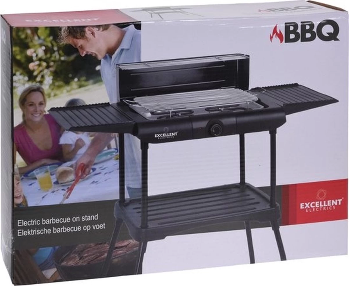 Excellent Electrics Elektrische Barbecue - Grilloppervlak (LxB) 36x24 Cm - 2000W - Zwart - Afbeelding 6