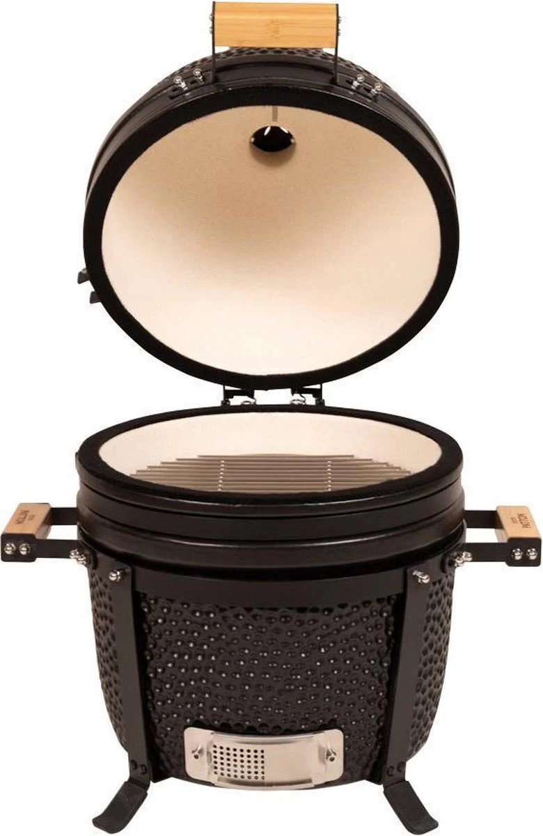 Patton Kamado 15" - Tafel Model - Keramische Barbecue - Premium Black - Medium - Compleet - Mat Zwart - Afbeelding 6