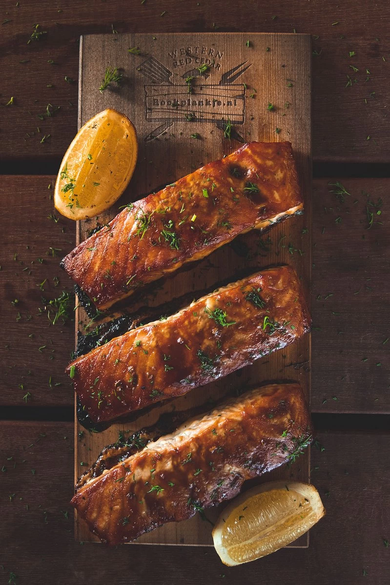 Merkloos Rookplank Western Red Cedar - 2 Stuks - BBQ - Rookhout - Afbeelding 8