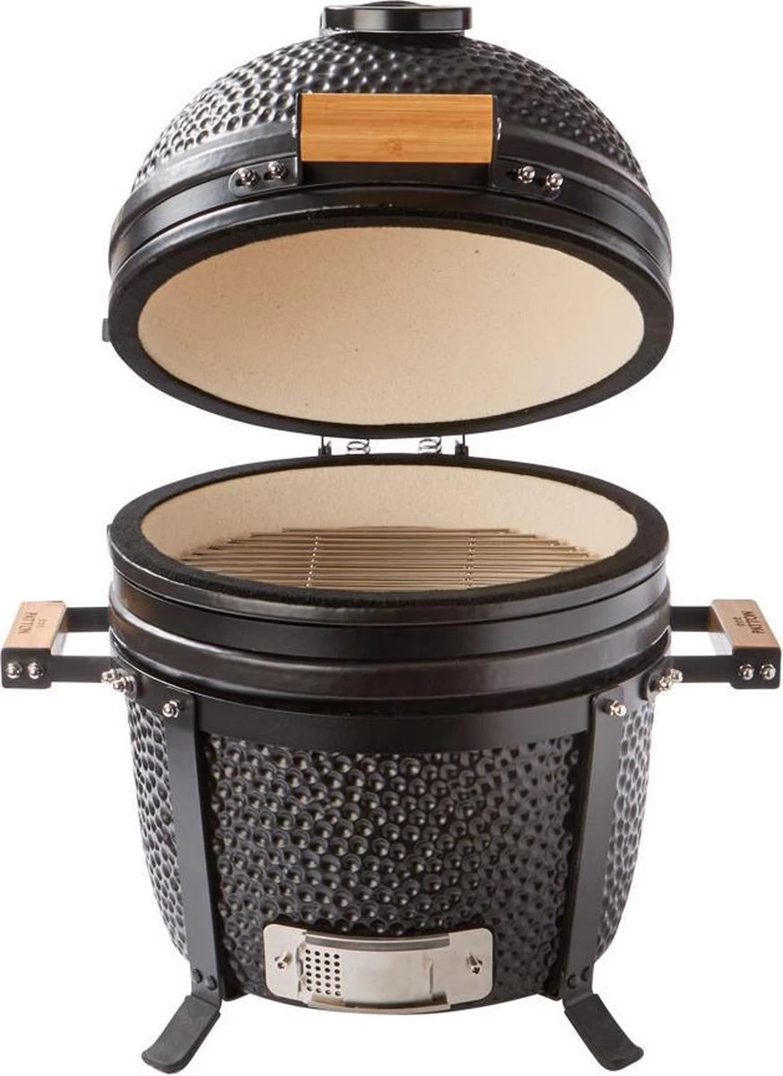 Patton Kamado 15" - Tafel Model - Keramische Barbecue - Premium Black - Medium - Compleet - Mat Zwart - Afbeelding 5