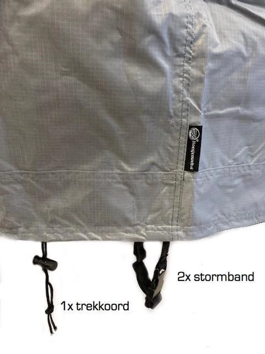 COVER UP HOC Diamond Bbq Hoes Rond - 70x80 Cm - Waterdicht Met Stormbanden En Trekkoord - Geschikt Voor O.a. Kamado, Big Green Egg, Grill Guru, The Bastard, Patton,Weber - Afbeelding 7