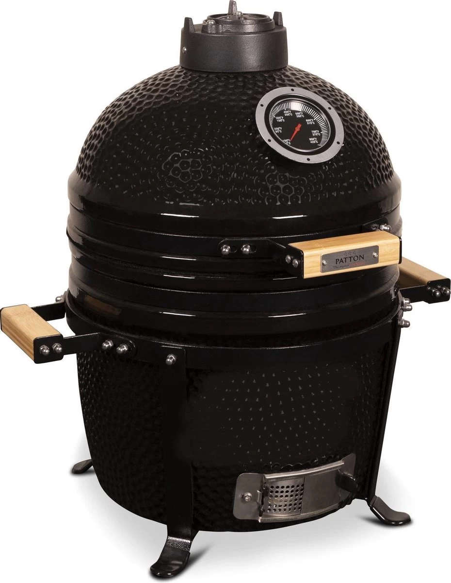 Patton Kamado 15" - Keramisch - Tafel Model - Premium Black - Medium - Zwart - Afbeelding 5